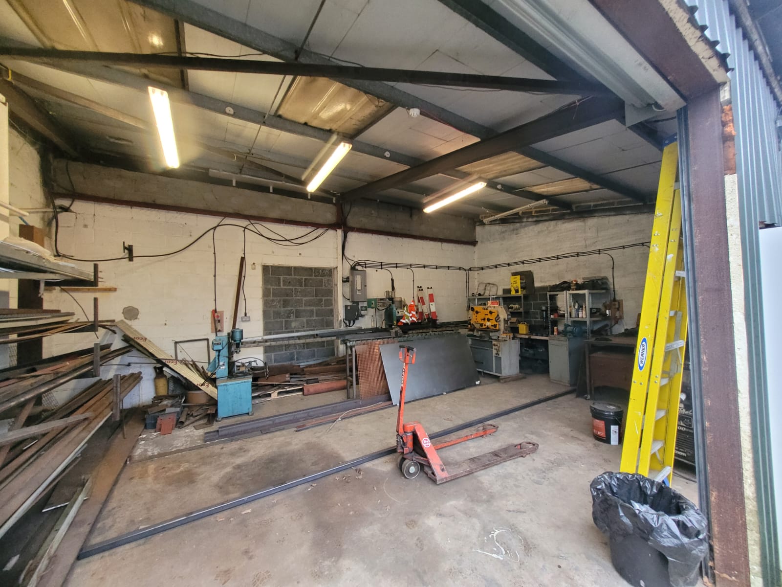 Workshop before clearance and refurbishment
