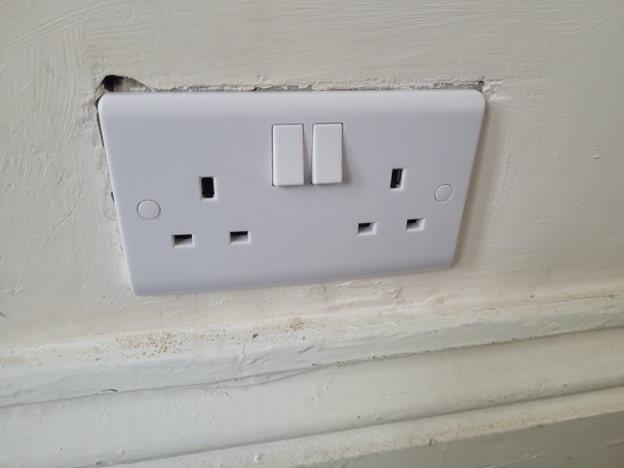 New double socket fitted